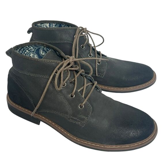 Penguin Munsingwear Gray Monty Chukka Leather Boots Size 9.5 - Picture 1 of 12